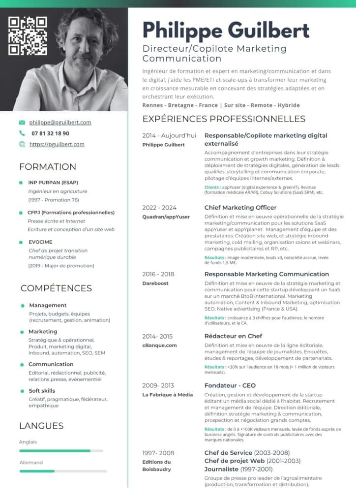 CV PGuilbert Copilote Marketing 2026